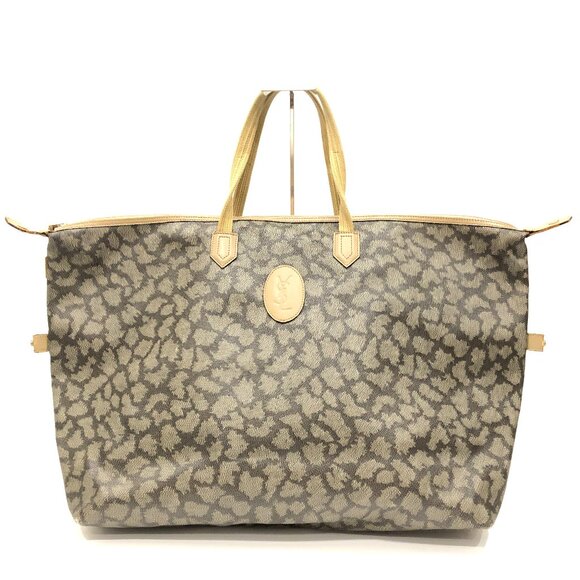 Saint Laurent Grey Giraffe Tote sku #85907 (corners minor tearing & rubbing) - Picture 1 of 16